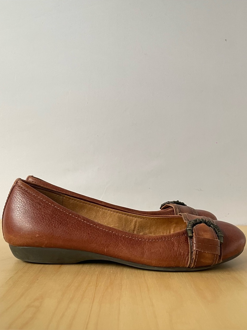 Arnold Churgin Handmade brown leather ballet flats | US 7M